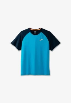 BROOKS ATMOSPHERE SHORT SLEEVE 2.0 - T-Shirt Basic - Hyper Blue Pacific -Brooks Geschäft 0578954b0bdb4b50961f5e186d3bef17 2