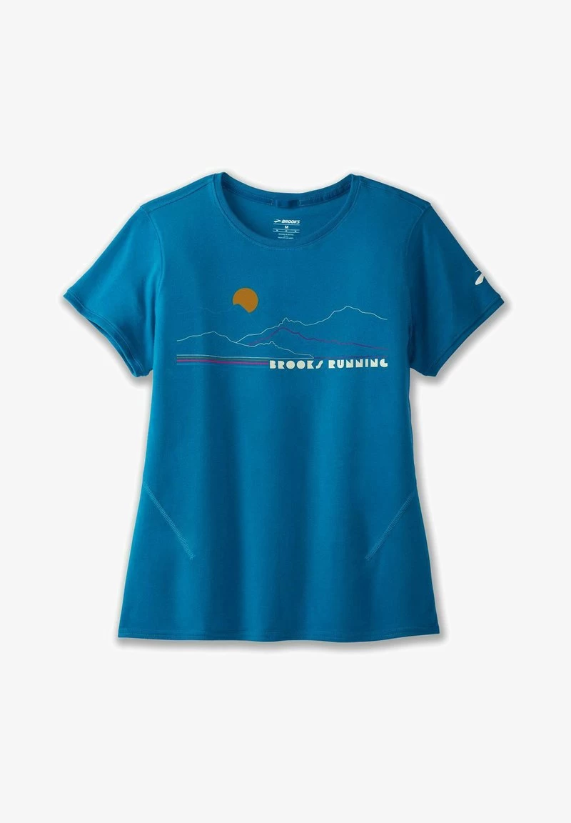 BROOKS DISTANCE SHORT SLEEVE 2.0 - T-Shirt Print - Pacific Br Mountain Run 2 BROOKS DISTANCE SHORT SLEEVE 2.0 - T-Shirt Print - Pacific Br Mountain Run – Bild 2