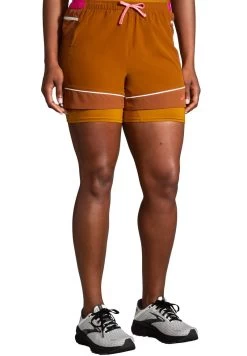 BROOKS Kurze Sporthose - Hazelwood Ochre Fuchsia