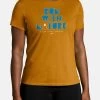 BROOKS DISTANCE SHORT SLEEVE 2.0 - T-Shirt Print - Ochre Run With Nature