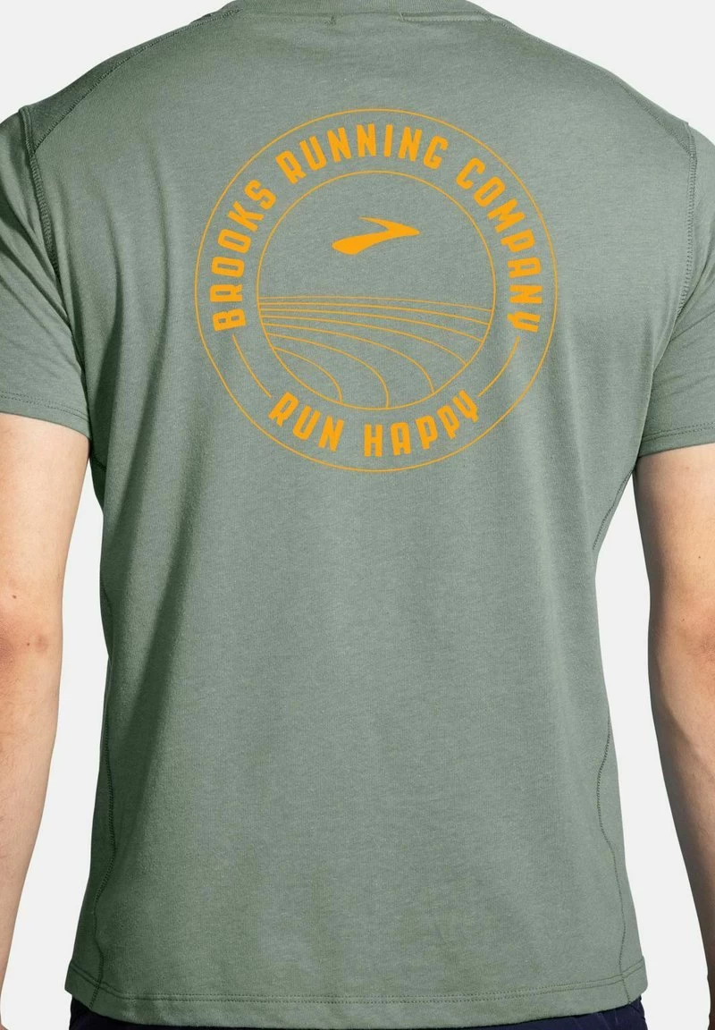 BROOKS DISTANCE SHORT SLEEVE 2.0 - T-Shirt Print - Pebble Run Happy Track 2 BROOKS DISTANCE SHORT SLEEVE 2.0 - T-Shirt Print - Pebble Run Happy Track – Bild 2