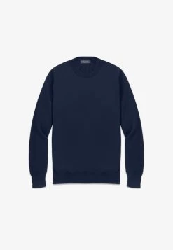 SUPIMA CREWNECK - Strickpullover - Navy -Brooks Geschäft 24af122e2fd94c5f8b0f00c7d7f18656 1