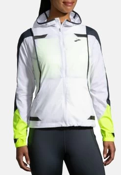 BROOKS RUN VISIBLE CONVERTIBLE JACKET - Trainingsjacke - White Asphalt Nightlife -Brooks Geschäft 28d6d3889ec2465c9fd981ba61be1ae3