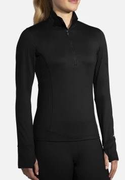 BROOKS DASH 1/2 ZIP - Trainingsjacke - Black -Brooks Geschäft 2bb0efdd4fca45b2885f46ea38cbe81c