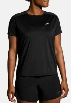 BROOKS SPRINT FREE SHORT SLEEVE - T-Shirt Basic - Black -Brooks Geschäft 2c421057f7a74cb3a82497c8ca09838d