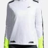 BROOKS RUN VISIBLE THERMAL HOODIE - Kapuzenpullover - White Asphalt Nightlife