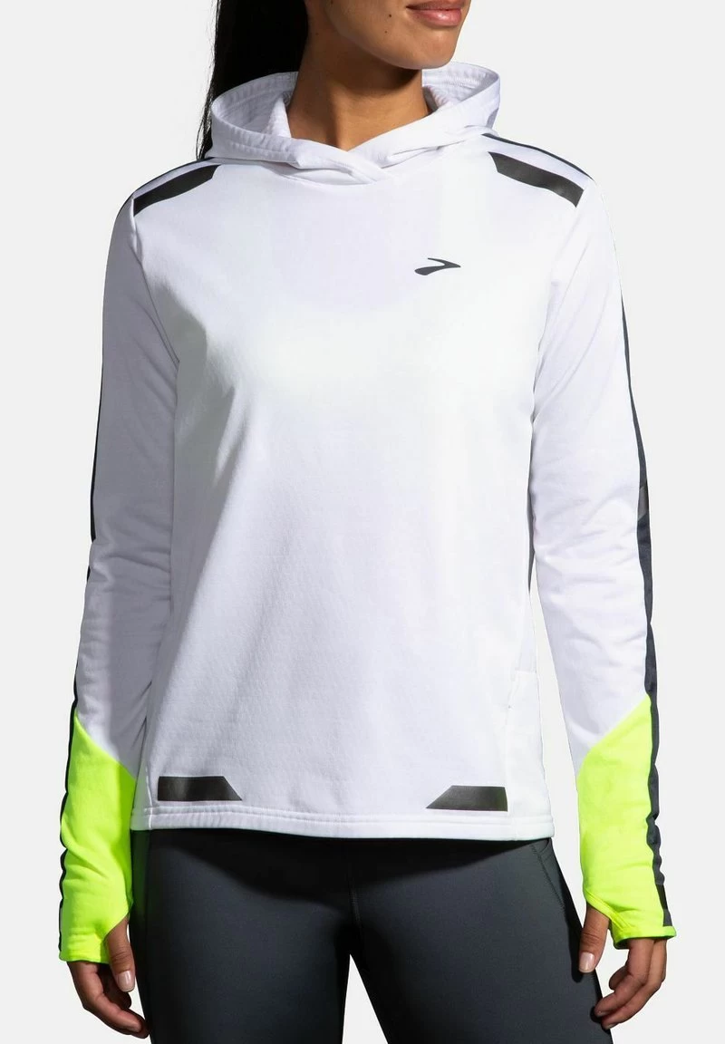 BROOKS RUN VISIBLE THERMAL HOODIE - Kapuzenpullover - White Asphalt Nightlife 1 BROOKS RUN VISIBLE THERMAL HOODIE - Kapuzenpullover - White Asphalt Nightlife