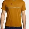 BROOKS DISTANCE SHORT SLEEVE 2.0 - T-Shirt Print - Ochre Br Mountain Run