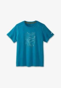 BROOKS DISTANCE SHORT SLEEVE 2.0 - T-Shirt Print - Pacific Br Trail Run -Brooks Geschäft 34924e51fafd42c391772047c6063437