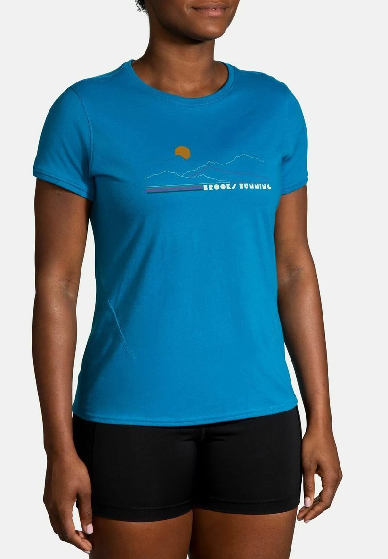 BROOKS DISTANCE SHORT SLEEVE 2.0 - T-Shirt Print - Pacific Br Mountain Run 3 BROOKS DISTANCE SHORT SLEEVE 2.0 - T-Shirt Print - Pacific Br Mountain Run – Bild 3