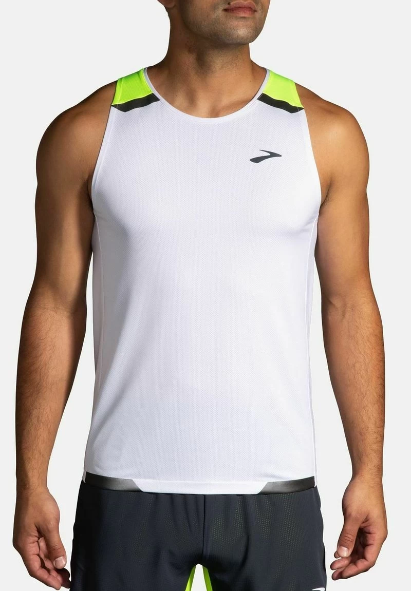 BROOKS Run Visible Tank - Top - White Asphalt Nightlife 3 BROOKS Run Visible Tank - Top - White Asphalt Nightlife – Bild 3