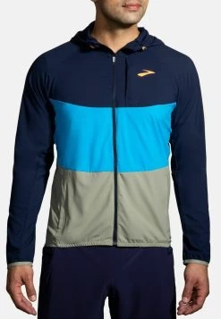 BROOKS CANOPY JACKET - Softshelljacke - Navy Spring Break Pebble -Brooks Geschäft 629d290ee45b458385bc1b7dbf3c2dc3 1