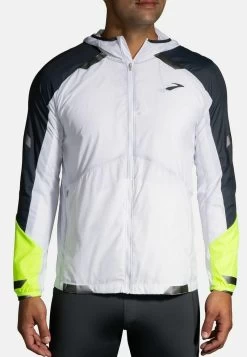 BROOKS RUN VISIBLE CONVERTIBLE JACKET - Trainingsjacke - White Asphalt Nightlife