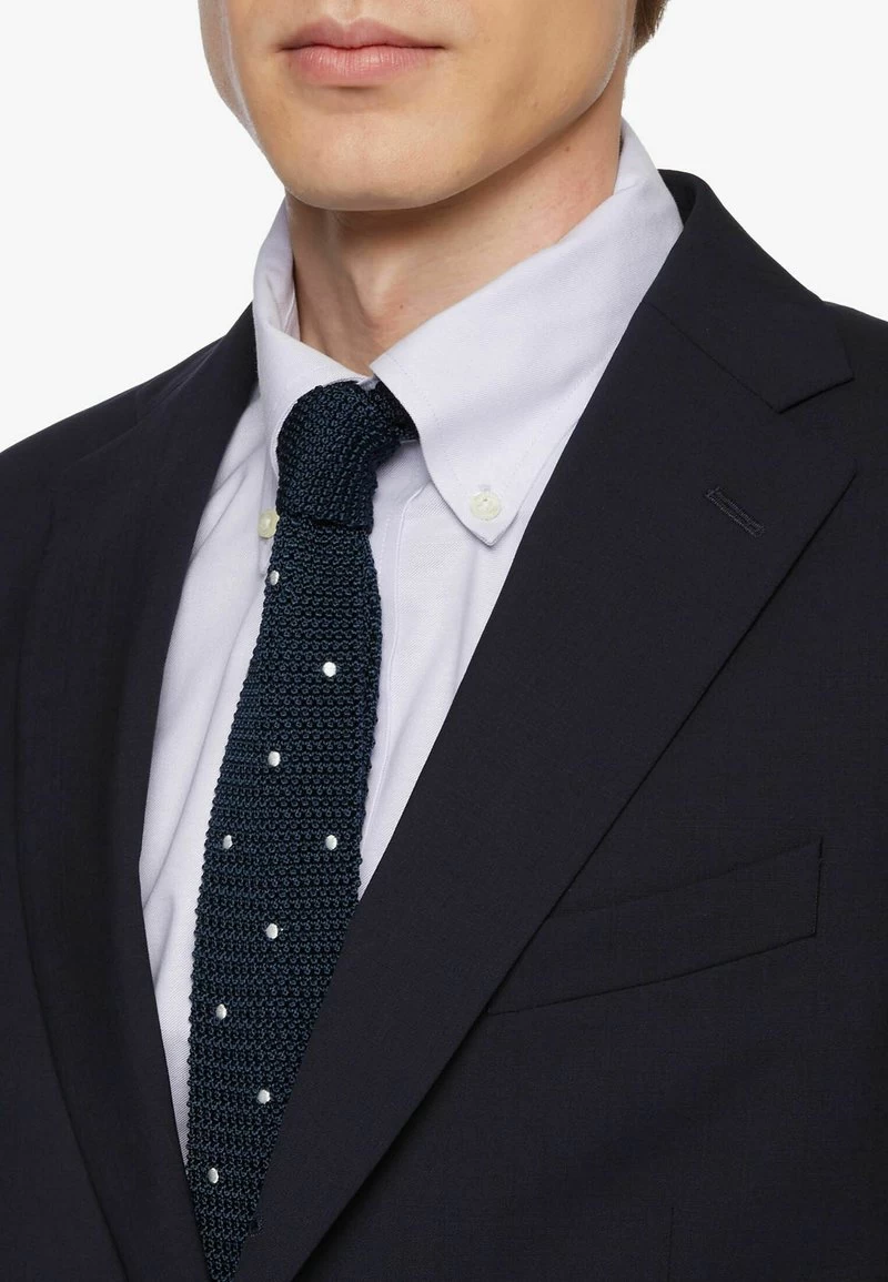 KNITTED WITH POLKA DOTS - Krawatte - Navy Fantasy 1 KNITTED WITH POLKA DOTS - Krawatte - Navy Fantasy