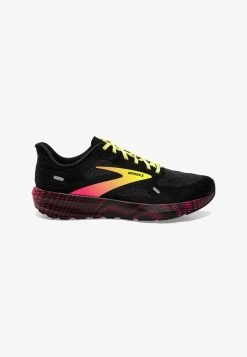 BROOKS LAUNCH 9 - Laufschuh Neutral - Black Pink Yellow
