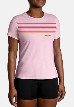 BROOKS DISTANCE SHORT SLEEVE 2.0 - T-Shirt Print - Quartz Gradient Stripe -Brooks Geschäft 83858d3ba4764025a64b35cd4c0edb27 1