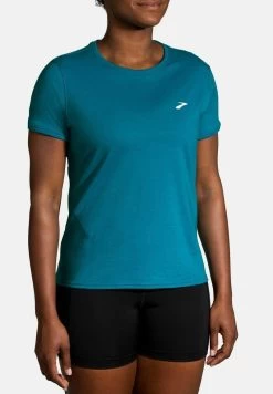 BROOKS DISTANCE SHORT SLEEVE 2.0 - T-Shirt Print - Htr Lagoon -Brooks Geschäft 85fb90b09a364f9a9c1c824a263aa825 2