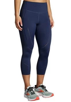 BROOKS METHOD 3/4 TIGHT - Tights - Navy
