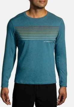 BROOKS ATMOSPHERE LONG SLEEVE 2.0 - Langarmshirt - Spring Break Navy -Brooks Geschäft b02847e8d1fd4576887b64ea295fe08a 2