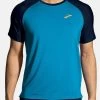 BROOKS ATMOSPHERE SHORT SLEEVE 2.0 - T-Shirt Basic - Spring Break Navy