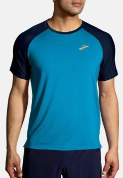 BROOKS ATMOSPHERE SHORT SLEEVE 2.0 - T-Shirt Basic - Spring Break Navy -Brooks Geschäft c54a94940722482f924d8e5cbdc2f72b 3