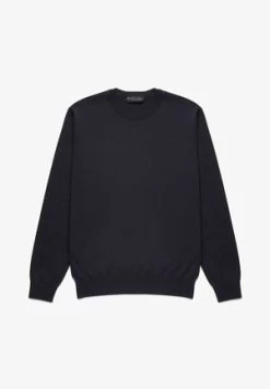 SUPIMA CREWNECK - Strickpullover - Navy -Brooks Geschäft ca804ee2a68c406eb2ed179435d3fb0c