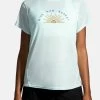 BROOKS DISTANCE GRAPHIC - T-Shirt Print - Ice Blue Rise And Run