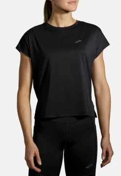 BROOKS SPRINT FREE SHORT SLEEVE - T-Shirt Basic - Black -Brooks Geschäft ef8fe630423b4cbd88b543b9479c7d5b 1