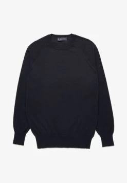 SUPIMA CREWNECK - Strickpullover - Navy -Brooks Geschäft f0751c6325e14bbb887f302ca2e668c6