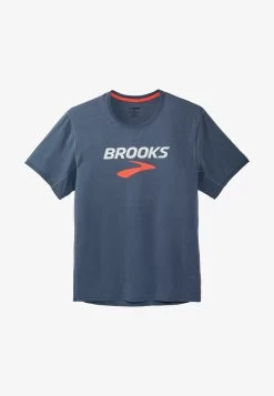 DISTANCE GRAPHIC SHORT SLEEVE - T-Shirt Print - Heather Dusk Brooks Logo -Brooks Geschäft f1266634a46643f39f344eeb0c5bbcac 1