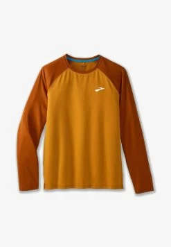 BROOKS ATMOSPHERE LONG SLEEVE 2.0 - Langarmshirt - Spring Break Navy -Brooks Geschäft f501f29290b94eecb8f91148aea46caa 2