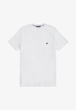 WASHED SUPIMA LOGO CREWNECK - T-Shirt Basic - White -Brooks Geschäft f5dd607ade6d4d65938351c1846d8960 1