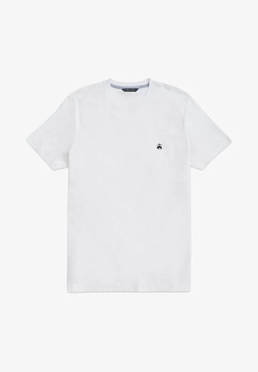 WASHED SUPIMA LOGO CREWNECK - T-Shirt Basic - White -Brooks Geschäft f5dd607ade6d4d65938351c1846d8960
