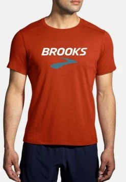 BROOKS DISTANCE GRAPHIC SHORT SLEEVE - T-Shirt Print - Vivid Blue Flying B -Brooks Geschäft ffc6eeb658594ab6b45e095f4d24dfda